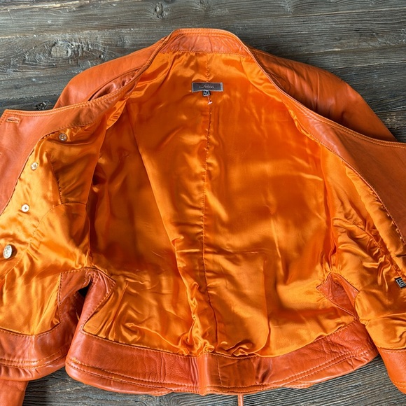 Vintage Sema burnt orange leather suit size 40 - Picture 9 of 16